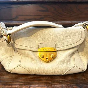 Prada Vitello Daino Pushlock Bag